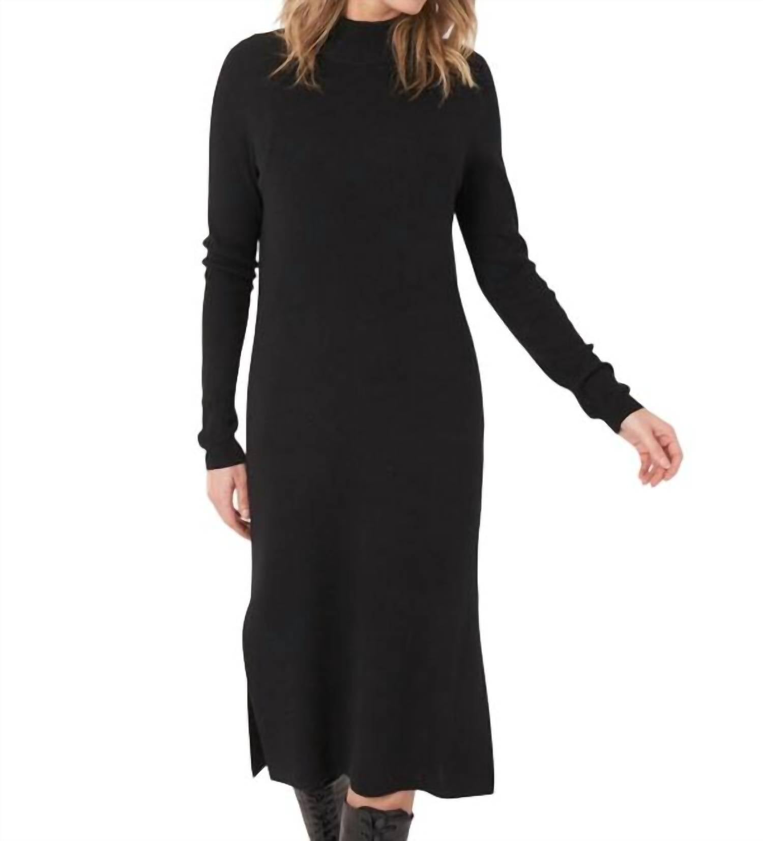 

Платье миди с длинными рукавами черного цвета REPEAT cashmere