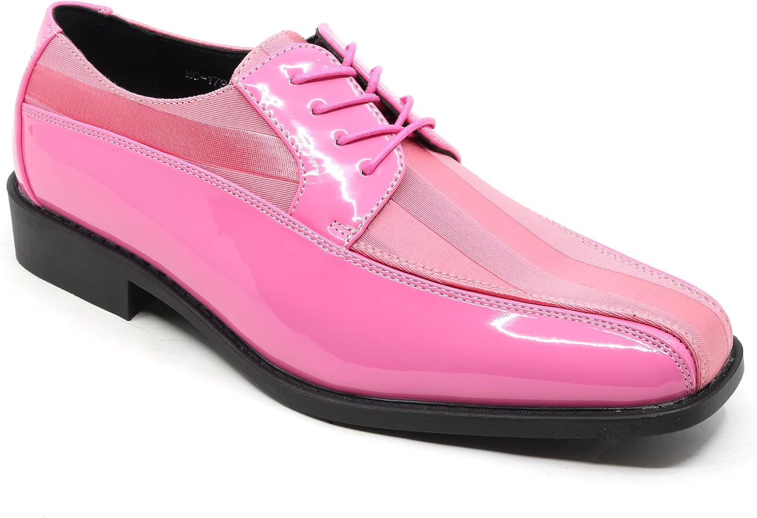 

Мужские оксфорды с шнуровкой из атласа в полоску с лакированным покрытием MC-179 Metrocharm, розовый