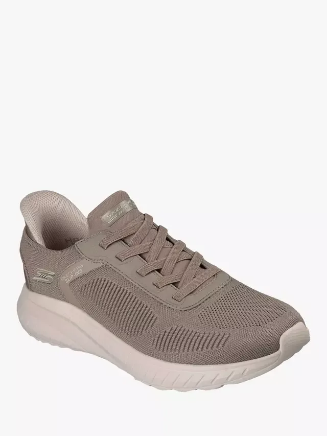 Кроссовки BOBS Sport Squad Chaos Solid Step Slip Ins Skechers, Dark Taupe — фото 2