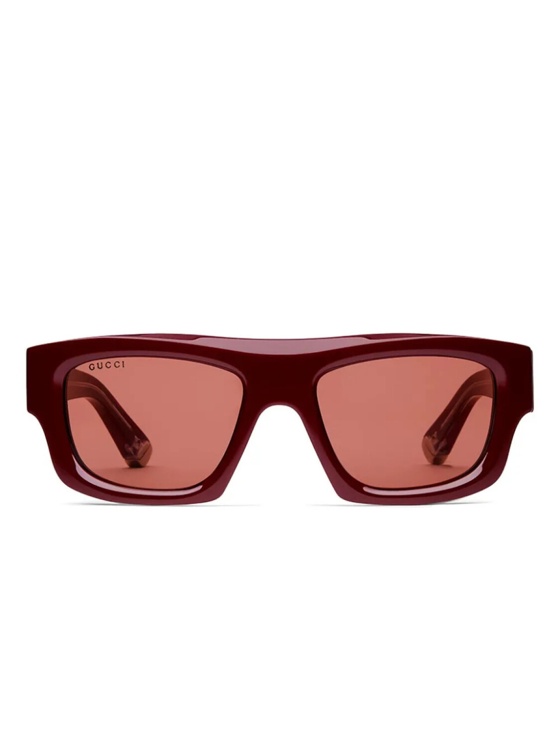 

Солнцезащитные очки Gucci Eyewear в прямоугольной оправе, красный