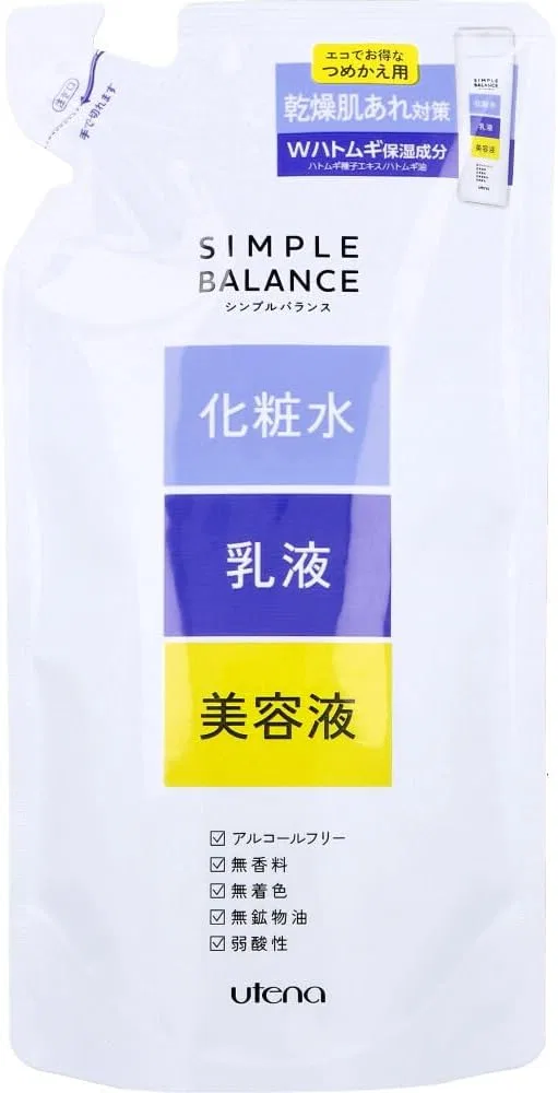 Лосьон — Для лица с экстрактом ячменя Mihama Tsusho Simple Balance Hatomugi, сменный блок, 200 мл
