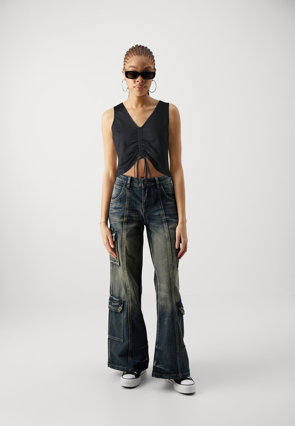 

Топ PCKINDA CROPPED Pieces, черный