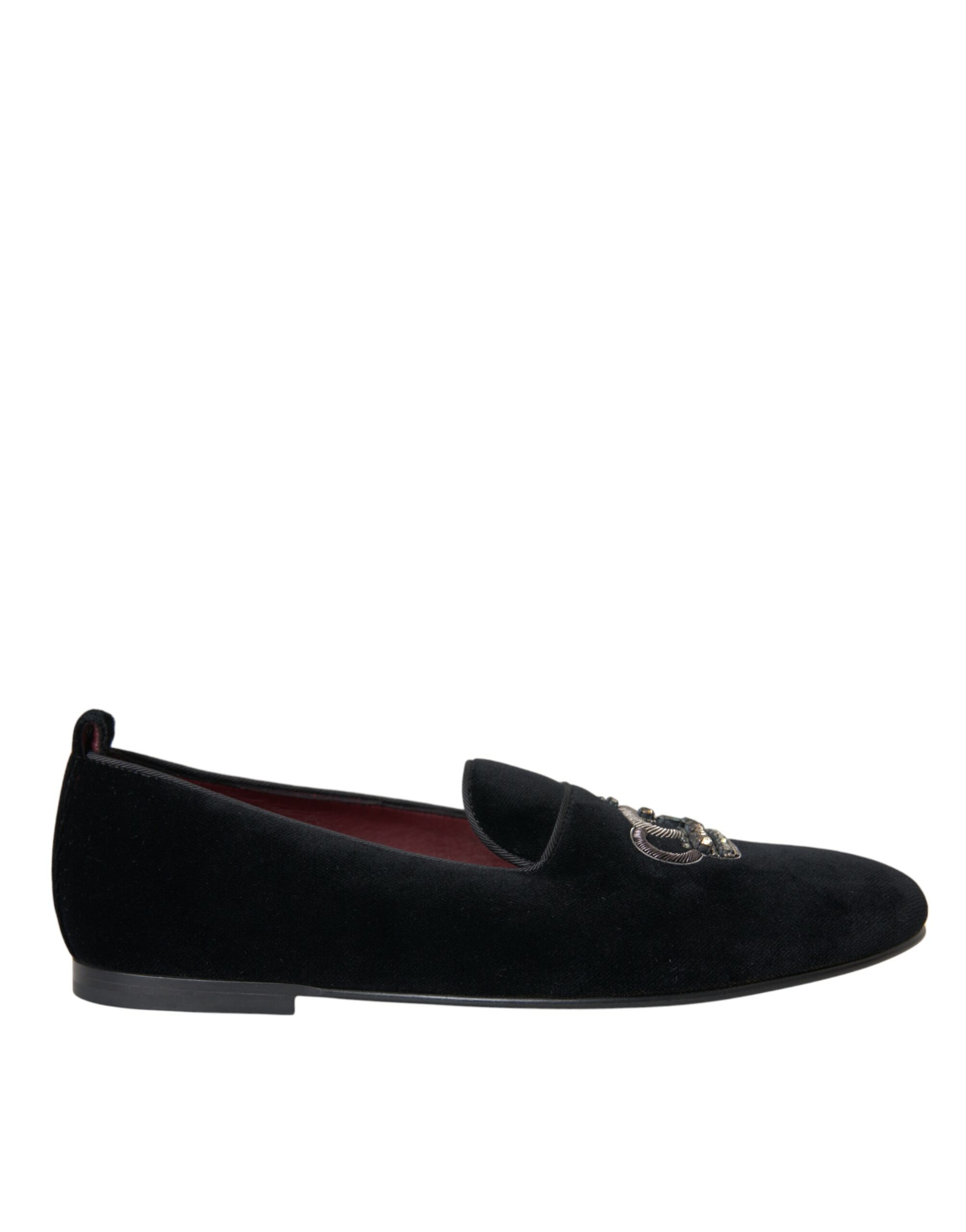 

Черные бархатные мужские туфли Crystal Crown Loafers Dolce & Gabbana