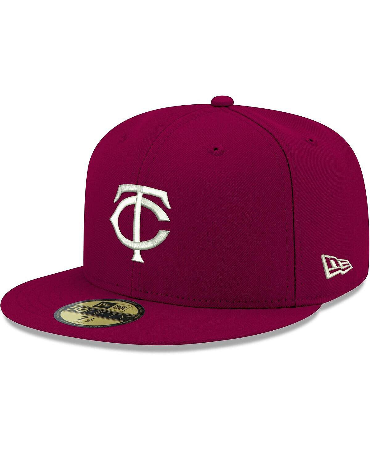 

Мужская кепка Cardinal Minnesota Twins Logo белая 59FIFTY приталенная шляпа New Era