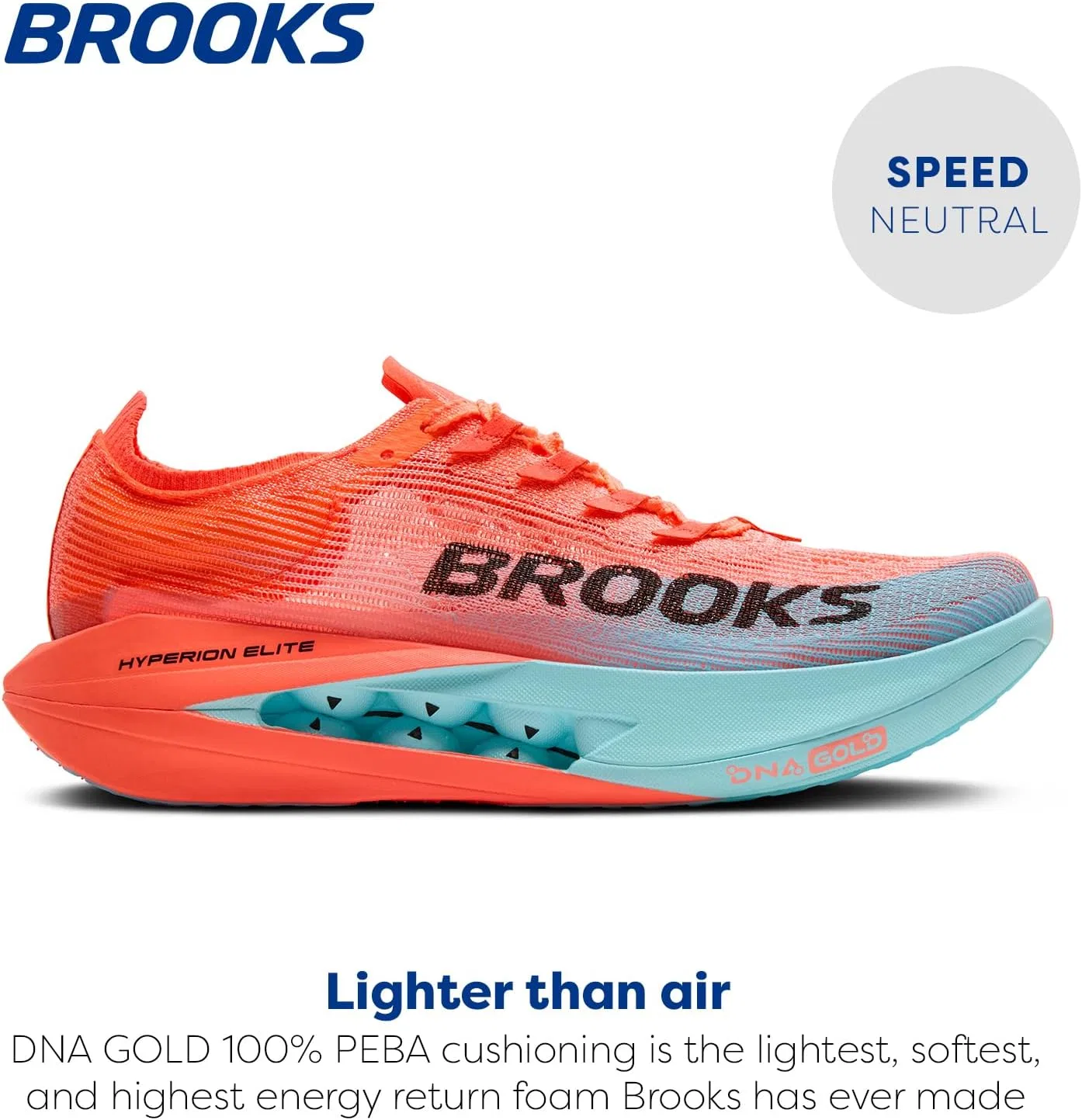 Кроссовки Brooks Hyperion Elite 5 унисекс, Pink Clay Atomizer Blue — фото 2
