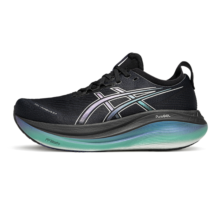 

ASICS Кроссовки GEL NIMBUS 27 Rebound Low Top мужские, черно-зеленые