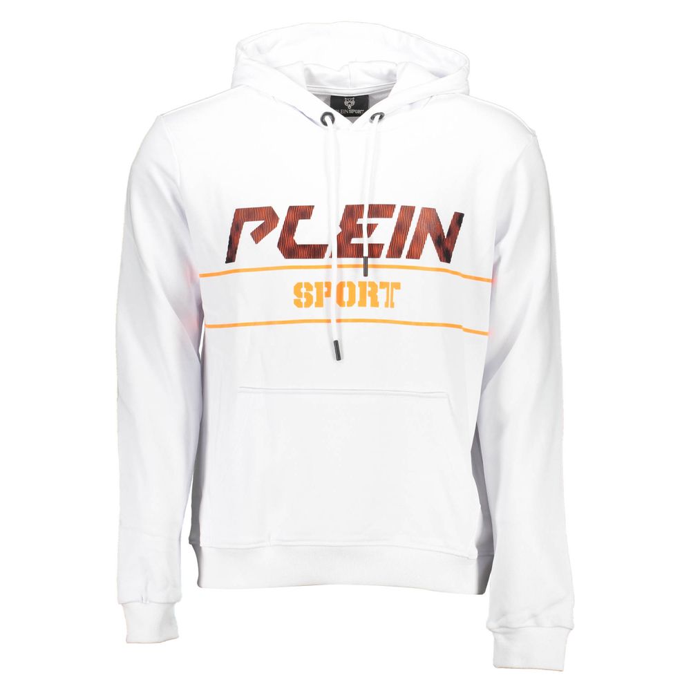 

Белый хлопковый мужской свитер Plein Sport