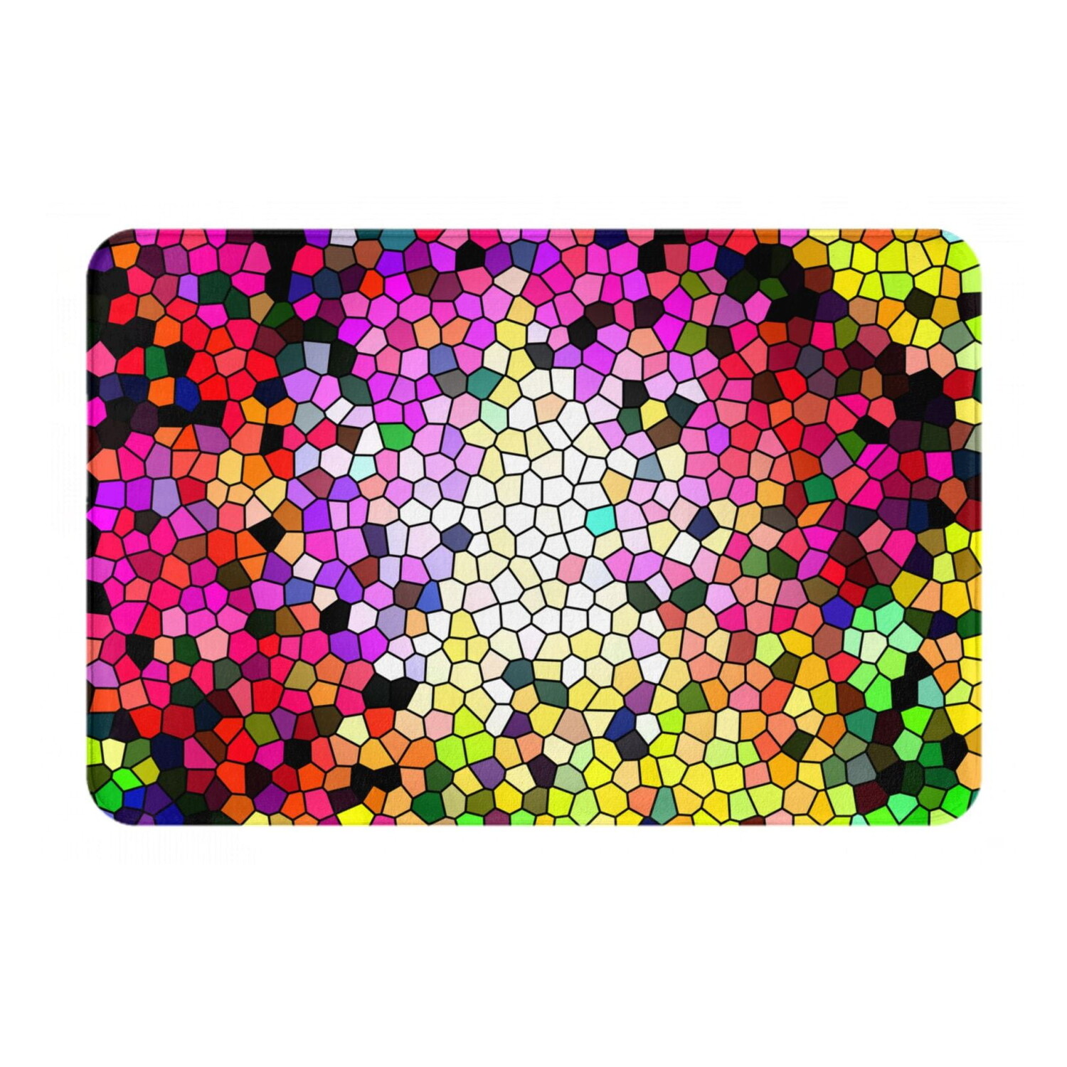 

Коврик для входной двери Disketp Colorful Tie Dye Stained Glass 3, зеленый