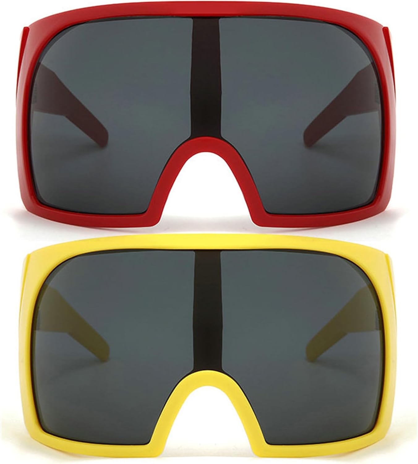 

Солнцезащитные очки Helena Fashion Shield One Piece для женщин и мужчин, большие очки для активного отдыха, солнцезащитные очки для мужчин в стиле панк, ветрозащитные очки, Red+yellow