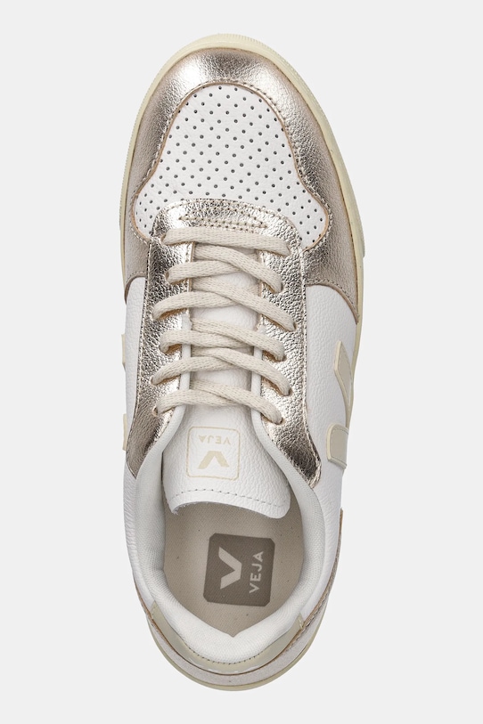 Детские кожаные кроссовки Small V-10 Laces Veja, золотой — фото 4