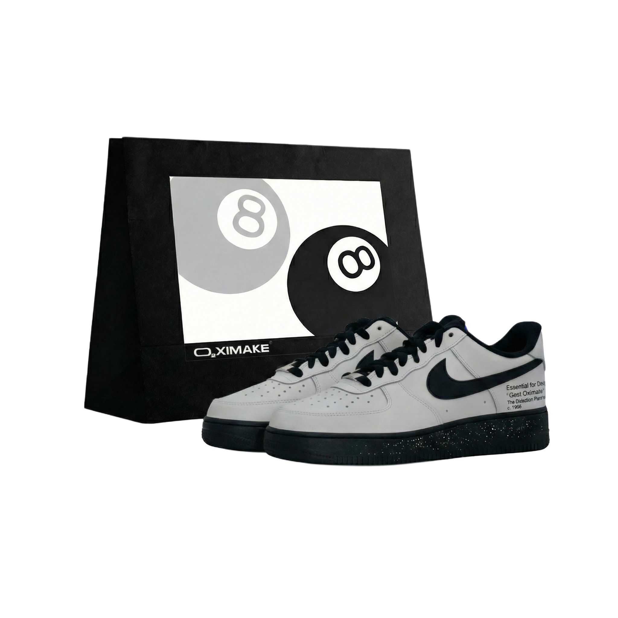 

Nike Кроссовки Air Force 1 Abrasion Resistant Height Increasing Low top Skateboard Shoes Unisex Black Gray