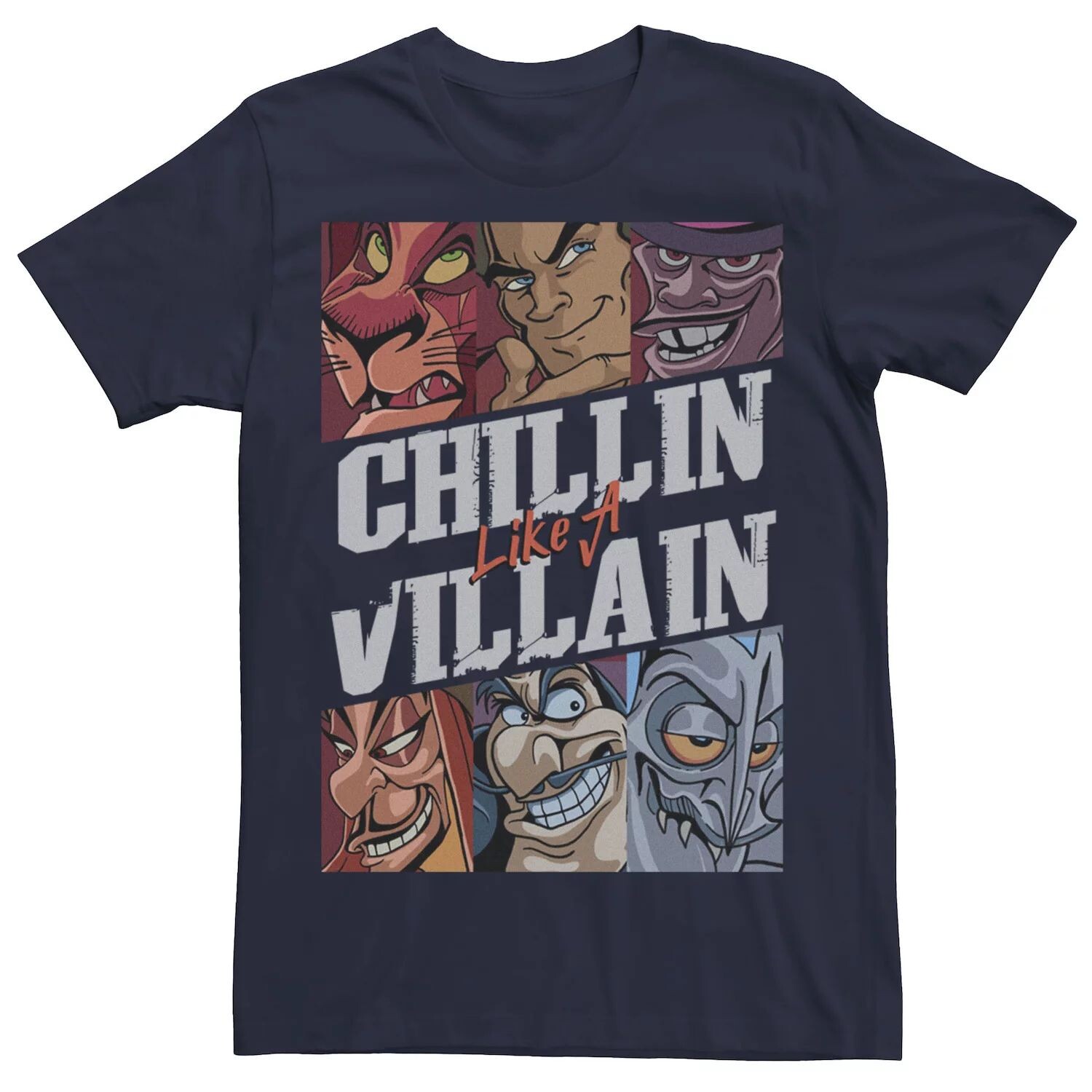 

Мужская футболка Villains Chillin' Like A Villain с групповым портретом Disney