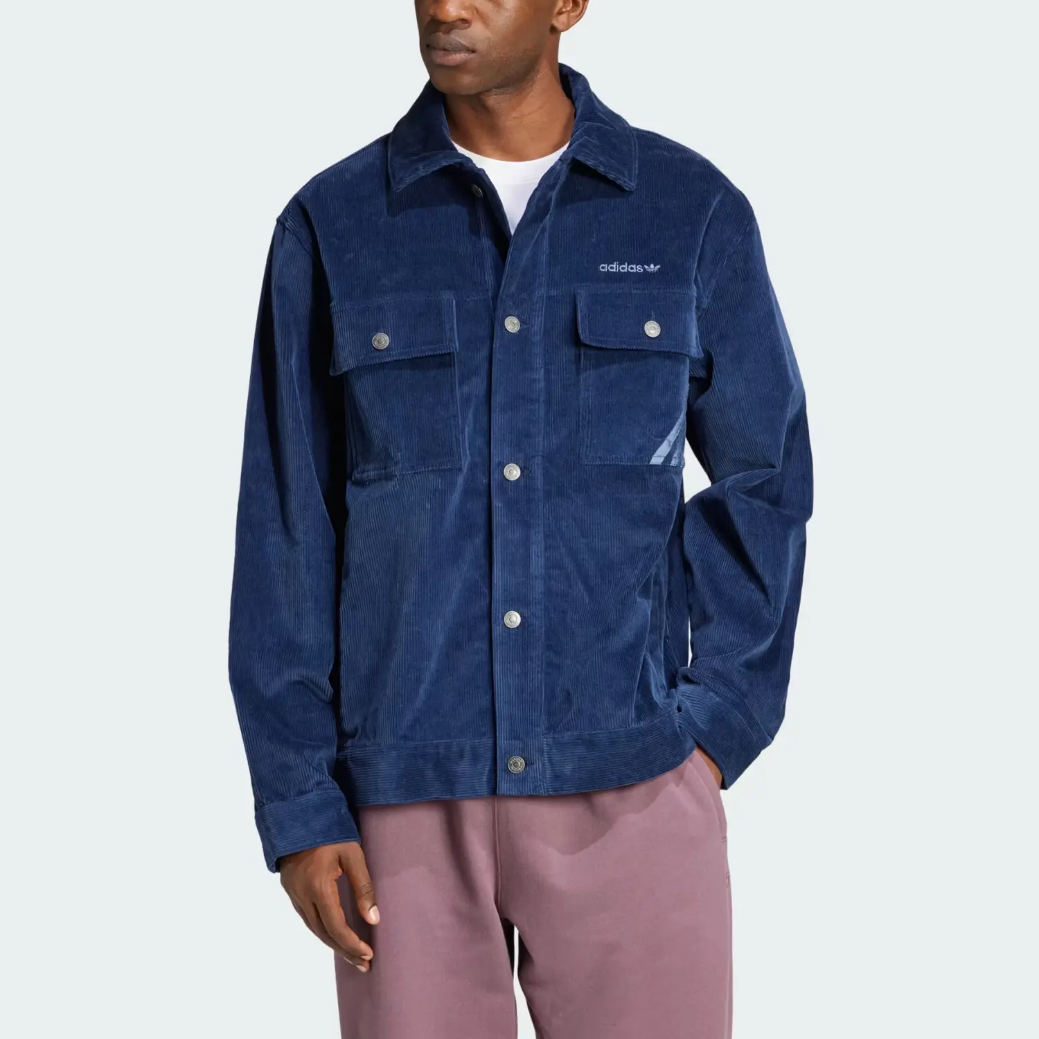 КУРТКА ТРЕНЕРА Куртка мужская Midnight Indigo Adidas Originals, индиго — фото 4