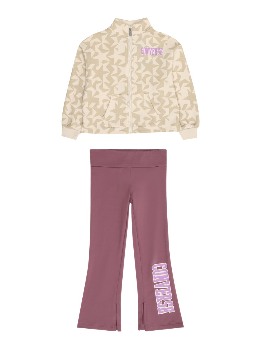 

Спортивный костюм CONVERSE, Beige/Light beige/Cyclamen/Neon purple