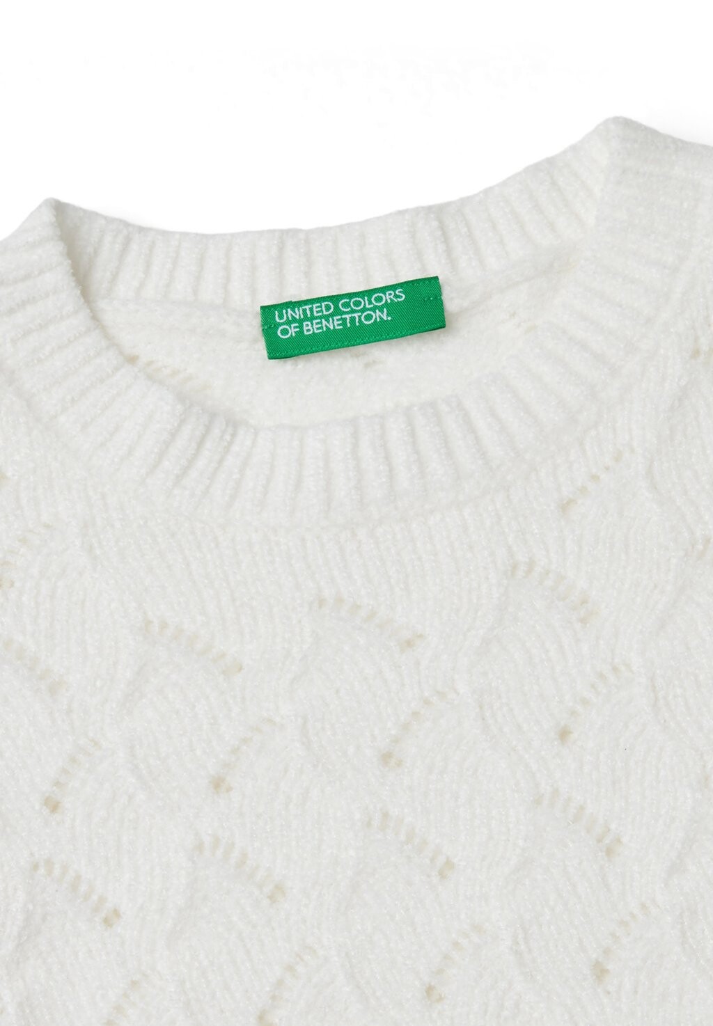 

Джемпер WITH STITCH PATTERN United Colors of Benetton, белый