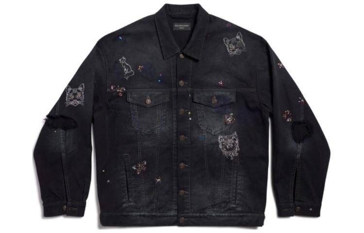 

Джинсовая куртка женская черная Balenciaga