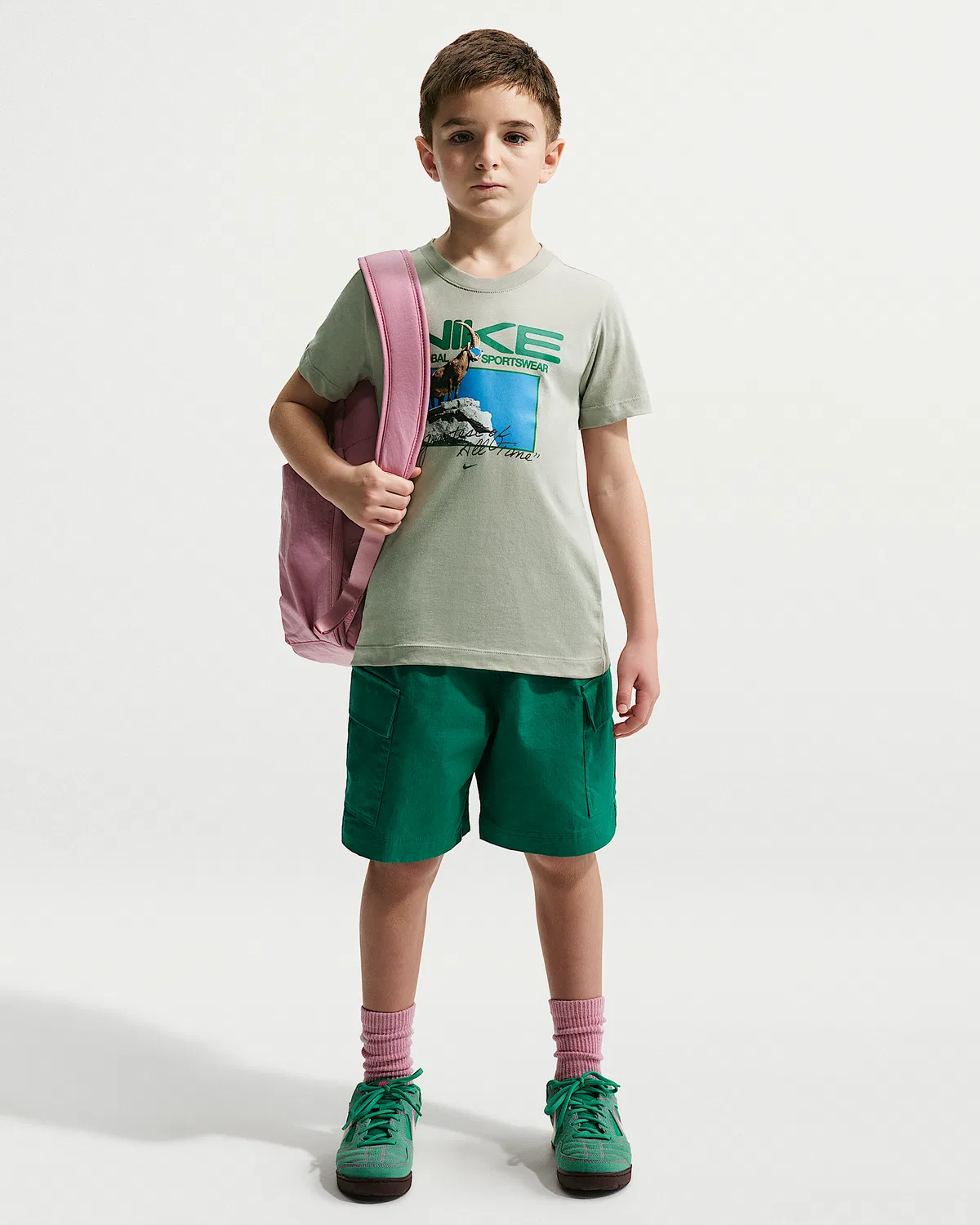 Детская футболка Nike Sportswear, Spruce Fog — фото 4