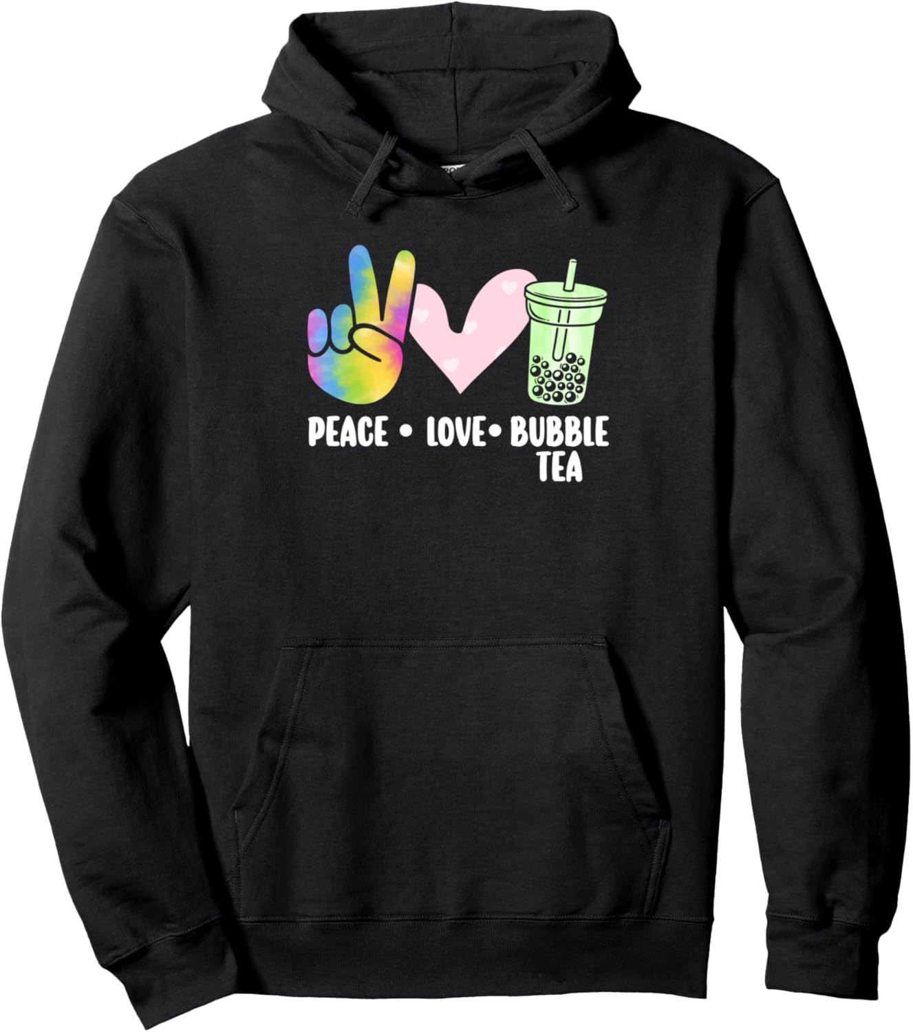 

Худи Peace Love Bubble Tea Nature Core Naturecore Gift Ideas, черный