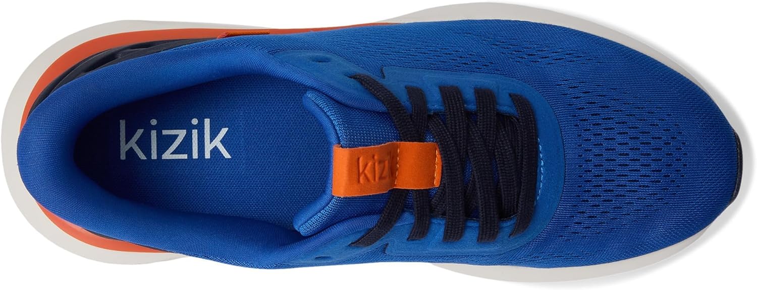 Кроссовки Kizik Slip On: Athens 2 - комфорт для всего дня, удобство без рук, дышащий верх из сетки, мужские прогулочные туфли с поддержкой свода стопы - мужская широкая полнота, синий — фото 2
