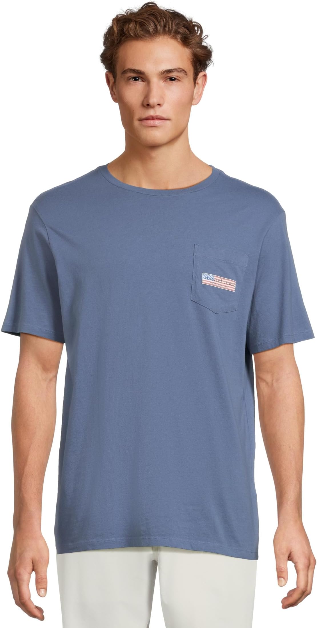 

Футболка Vineyard Vines Classic Usa Logo Box Short Sleeve Tee, цвет Moonshine