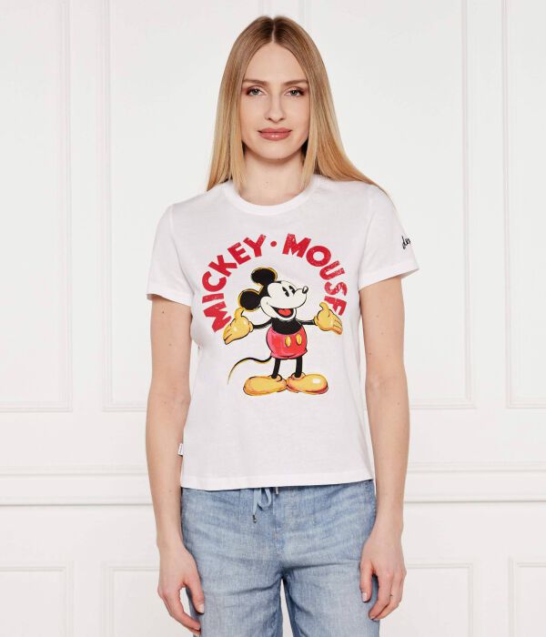 

Футболка с Микки Маусом Regular fit Desigual, белый
