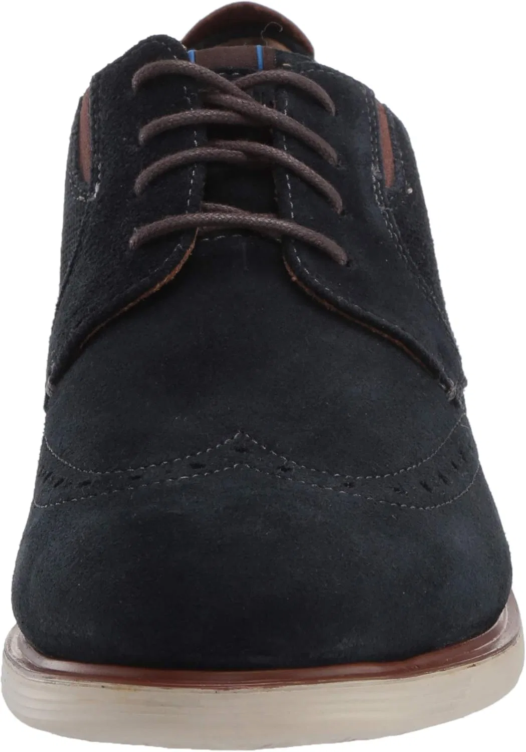 Мужские оксфорды New Haven с перфорацией на мыске Nunn Bush, Navy Suede — фото 2