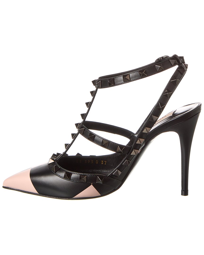 

Кожаные туфли Valentino Rockstud Caged 100, черный