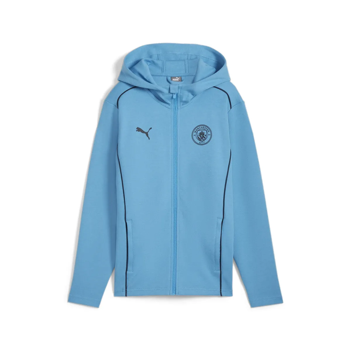 

Толстовка PUMA "Manchester City Football Casuals Hooded Jacket Youth", синий