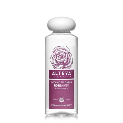 

Alteya Organics Rose Water Органический тоник для лица, сертифицированный Министерством сельского хозяйства США, 8,5 жидких унций, 250 мл чистой болгарской цветочной воды Rosa Damascena