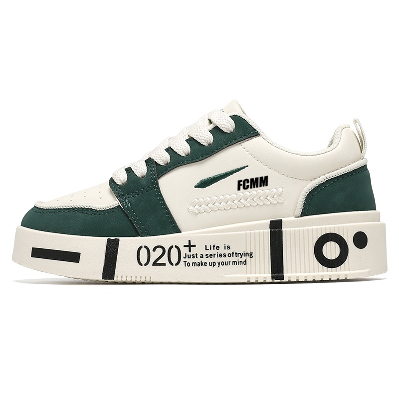 

Нескользящие износостойкие низкие повседневные кроссовки для детей FCMM, бежевый/зеленый