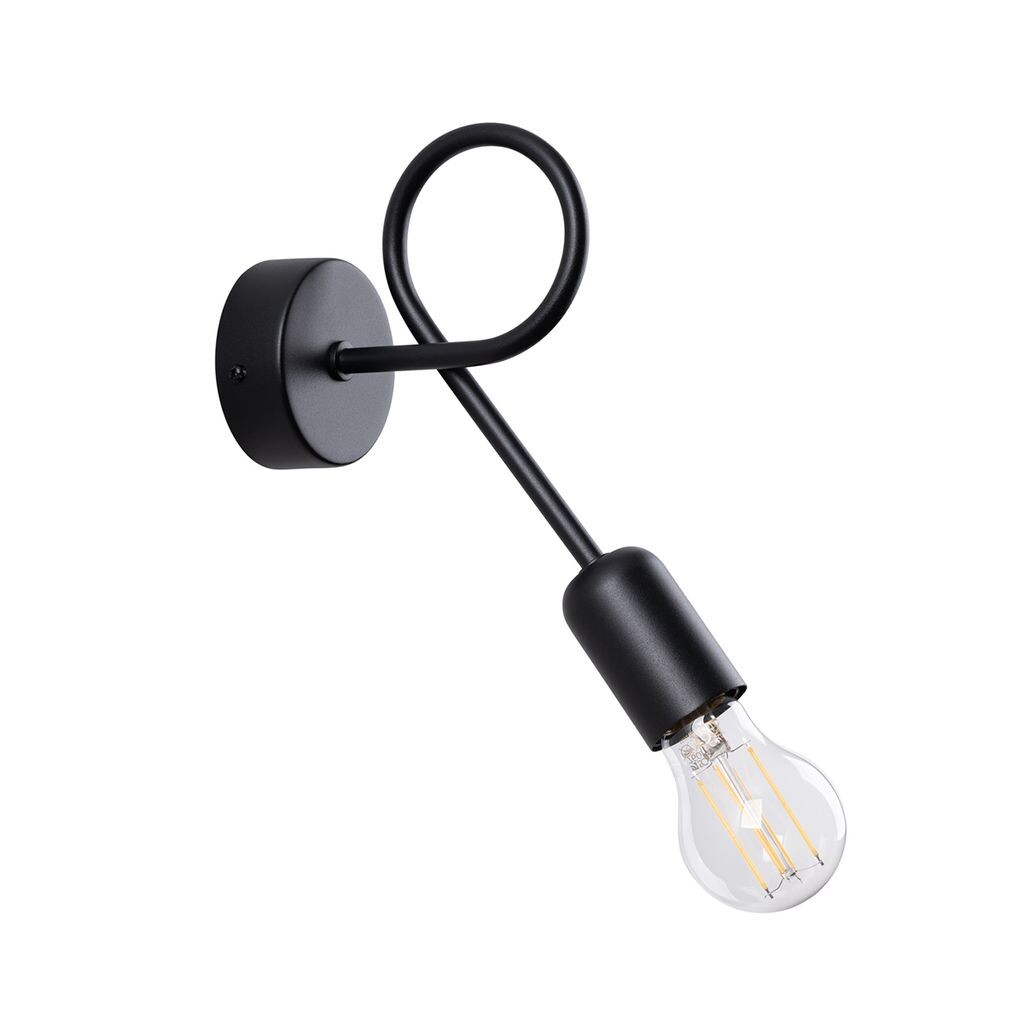 

Настенный светильник KNOT черный 1хЕ27 15Вт сталь 20х8х25см Sollux Lighting