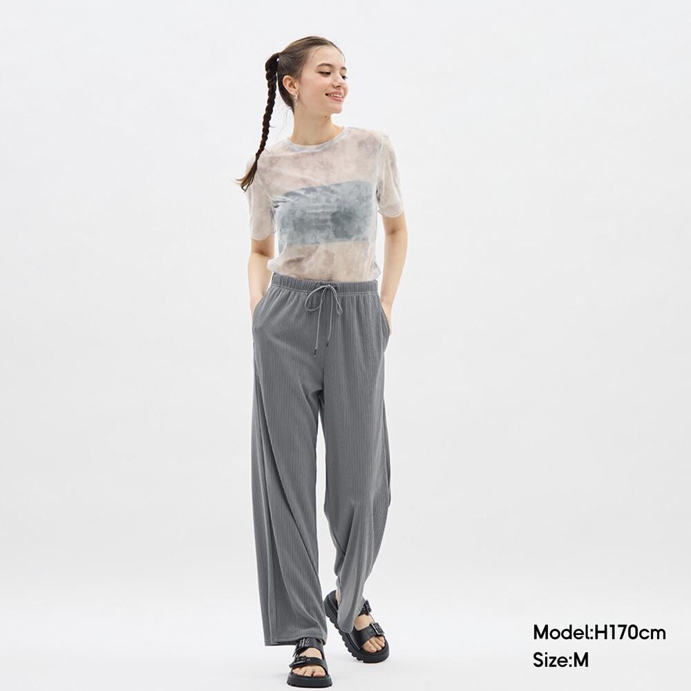 

Брюки женские GU в рубчик, синий / серый