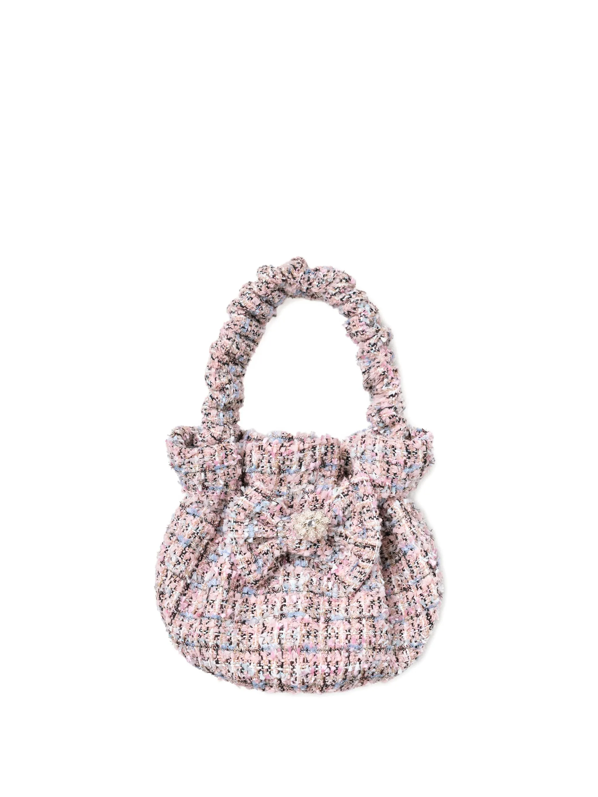 

Твидовая сумка с бантом Self-Portrait Kids, розовый