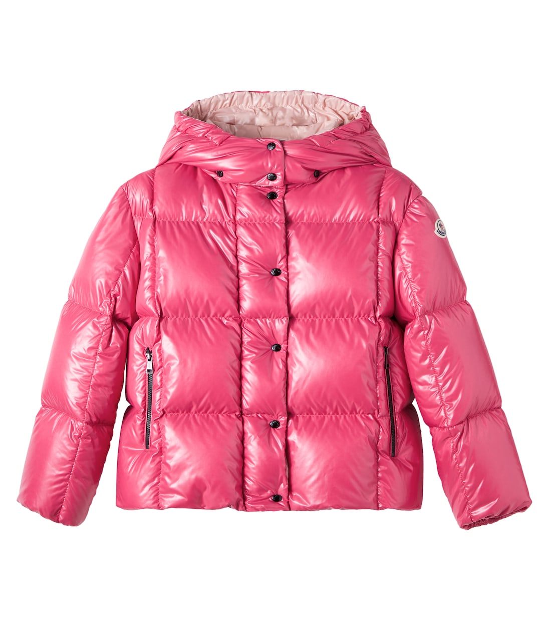

Стеганая пуховая лыжная куртка Moncler Enfant, Rose