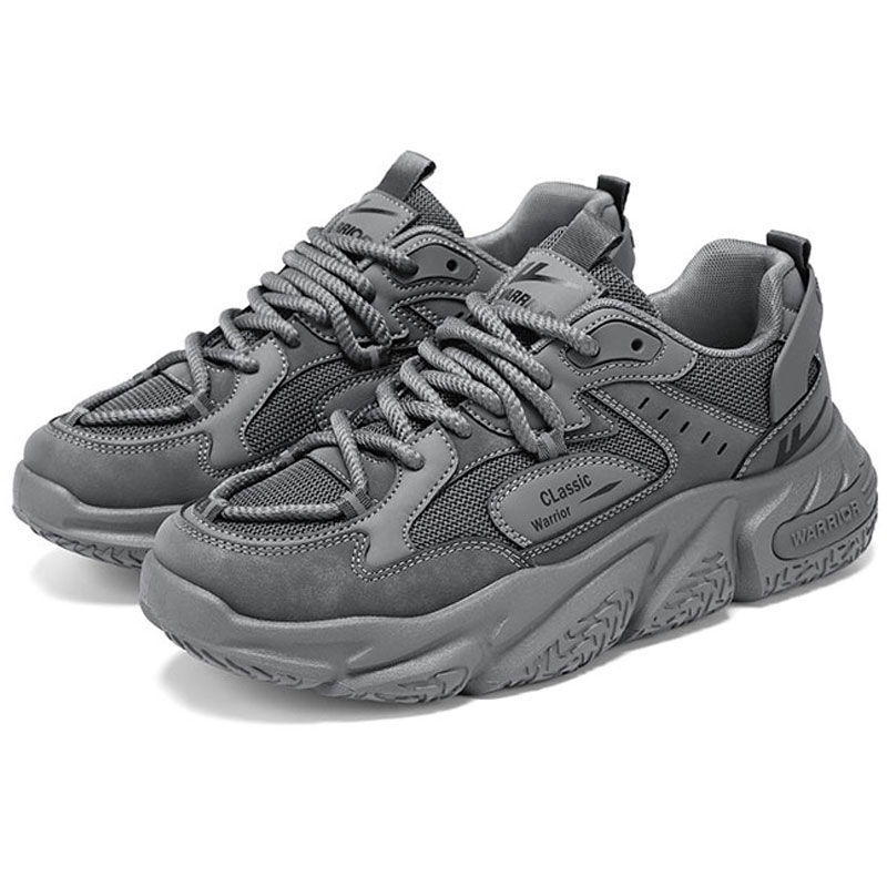 

WARRIOR Устойчивые к истиранию утепленные низкие кроссовки на платформе с эффектом увеличения роста унисекс - винтажный серый, цвет Vintage Gray