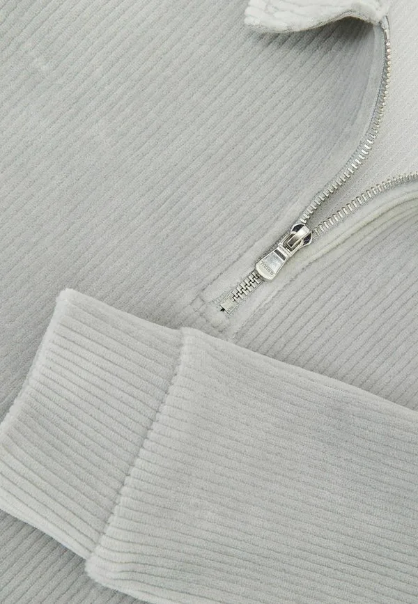 Рубашка-Поло bert с застежкой-молнией до середины груди Reiss, Soft Grey — фото 3