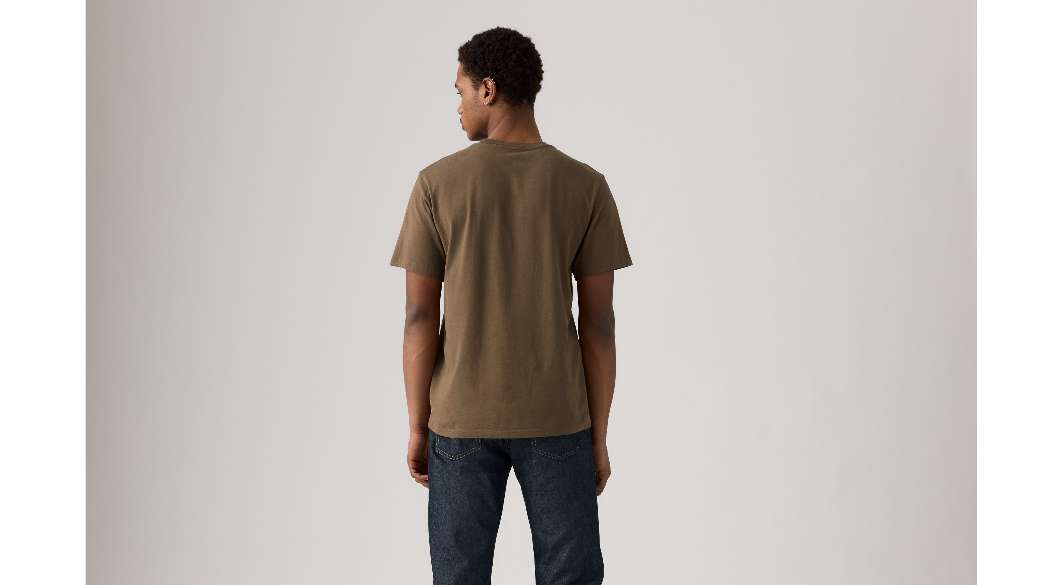Футболка свободного кроя с короткими рукавами и принтом Levi's, Red Tab Alumni Rain Drum - Brown — фото 3