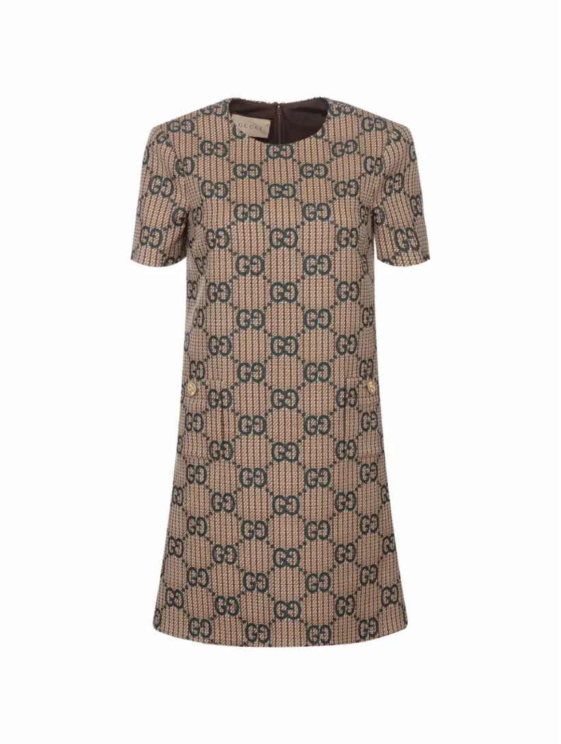 

Жаккардовое мини-платье GG Gucci, мультиколор