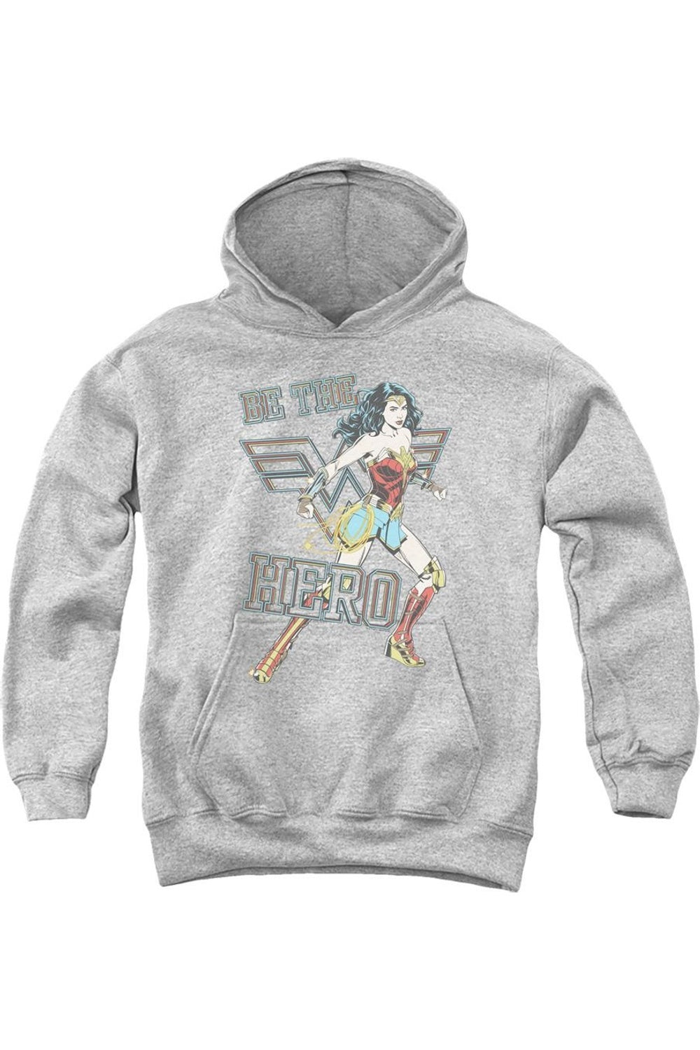 

Толстовка с капюшоном Wonder Woman 84 «Будь героем» для детей Gildan, Athletic Heather
