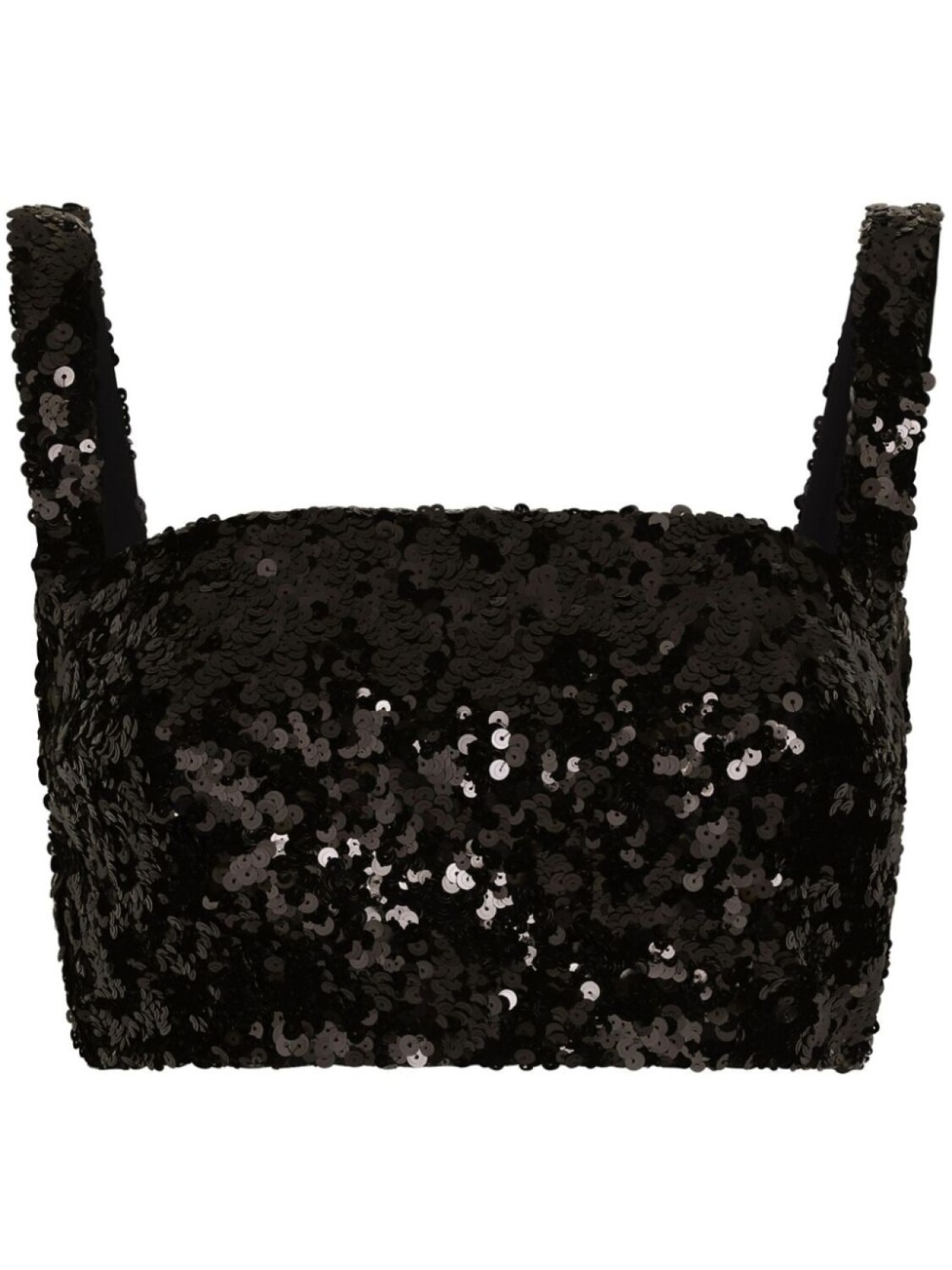 

Dolce & Gabbana укороченный топ с пайетками, черный