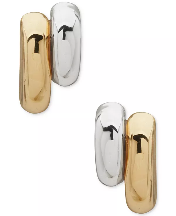 

Серьги-Гвоздики в виде двухцветных пуговиц Anne Klein, t-tone