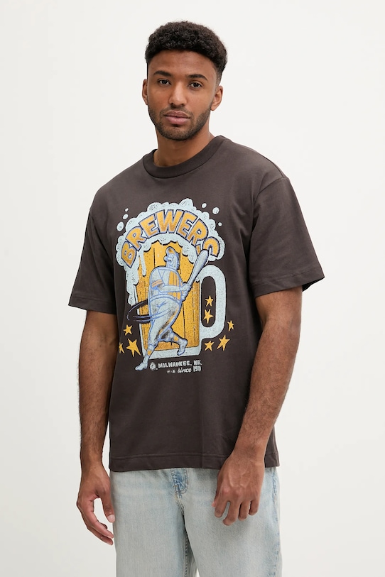 

Хлопковая футболка 47 Brand, серый