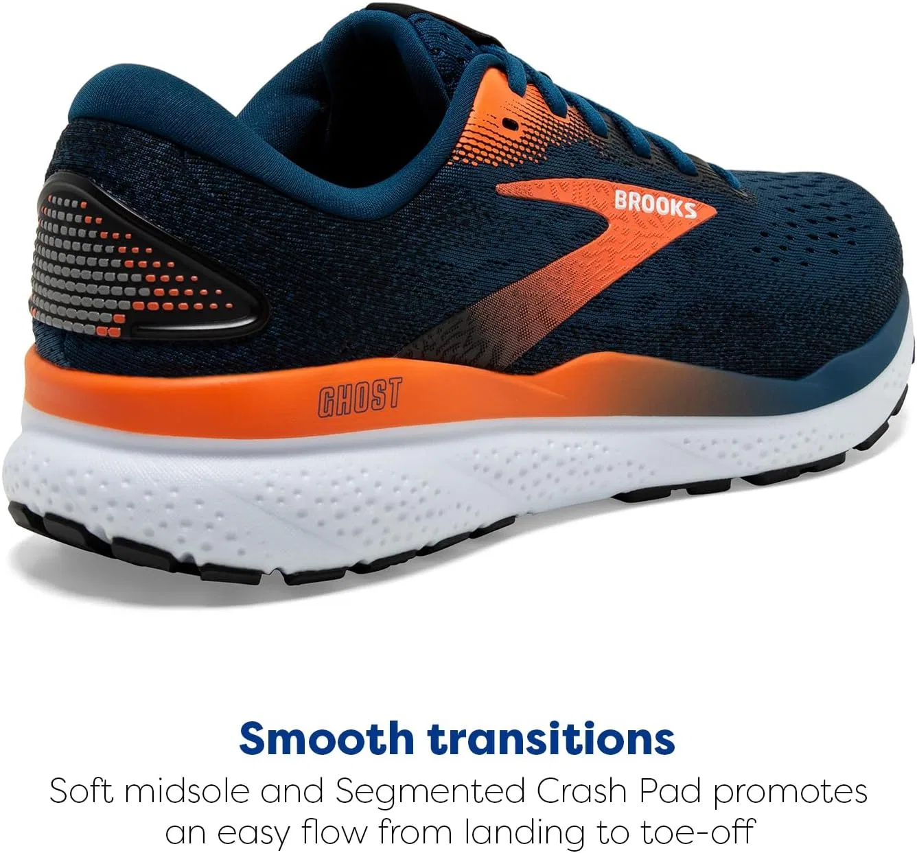 Мужские кроссовки Brooks Ghost 16, Blue Opal Black Nasturtium — фото 3
