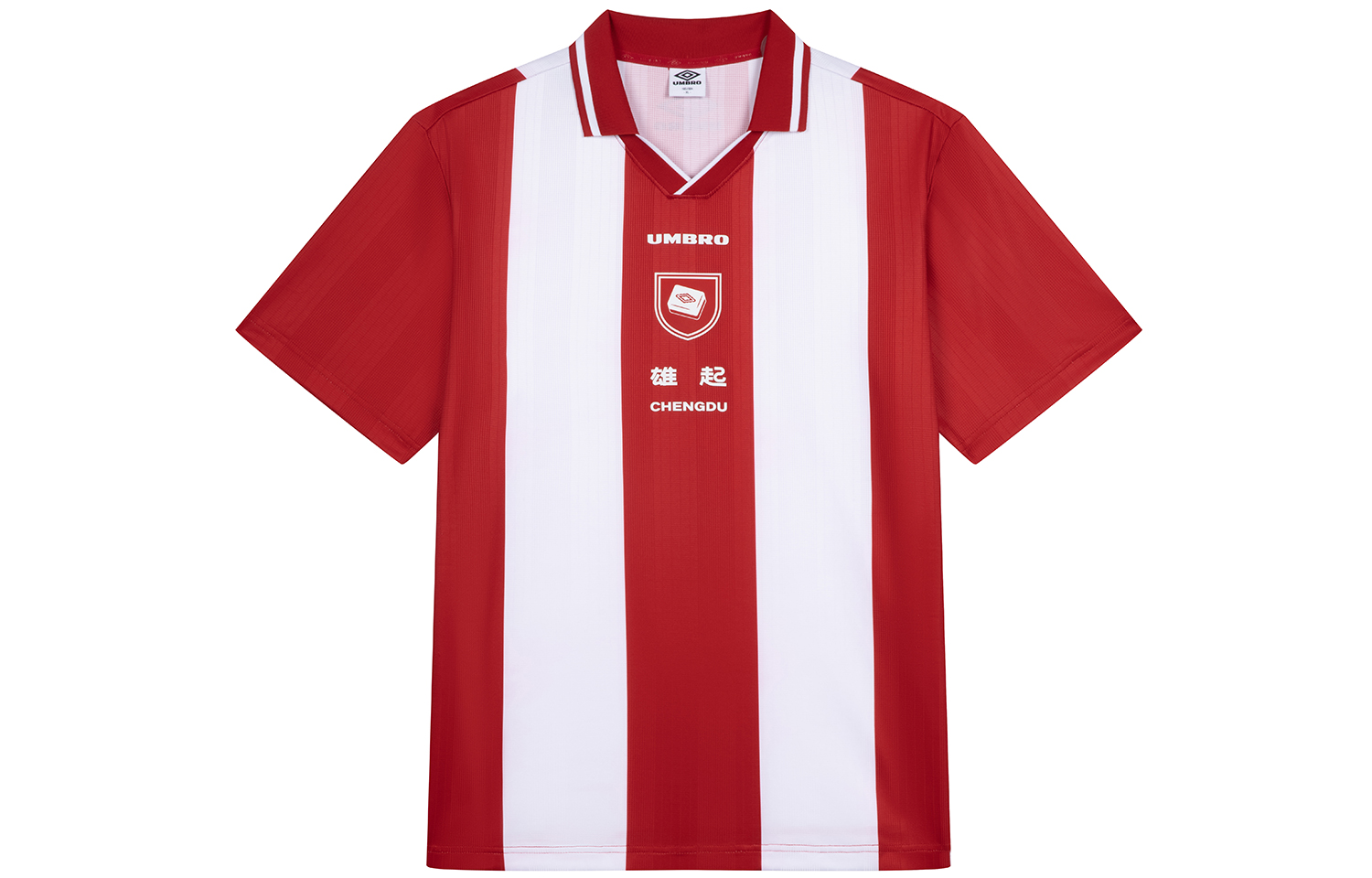 

Футболка унисекс вишнево-красная/белоснежная Umbro
