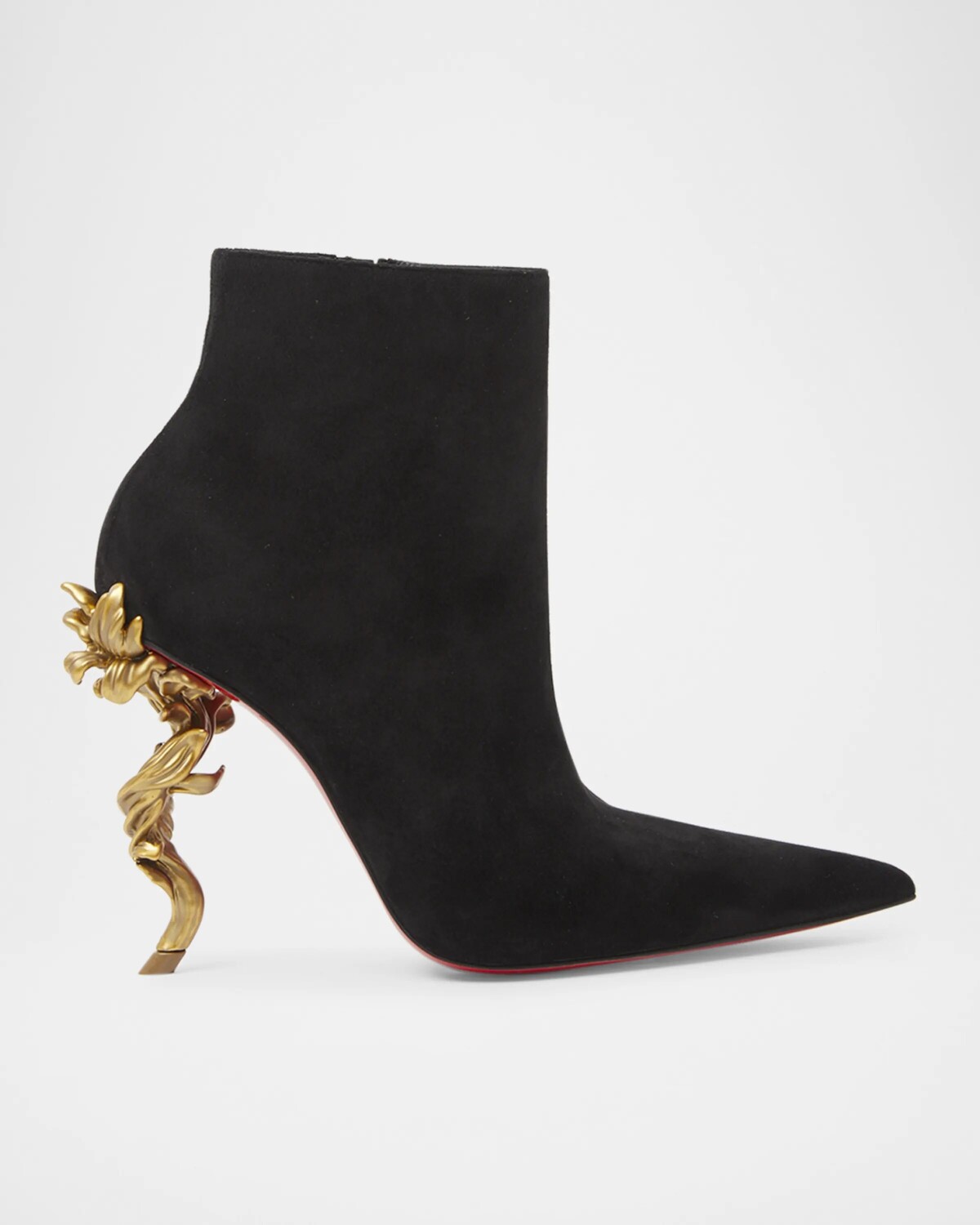 Замшевые ботильоны Belle на красной подошве Christian Louboutin, черный