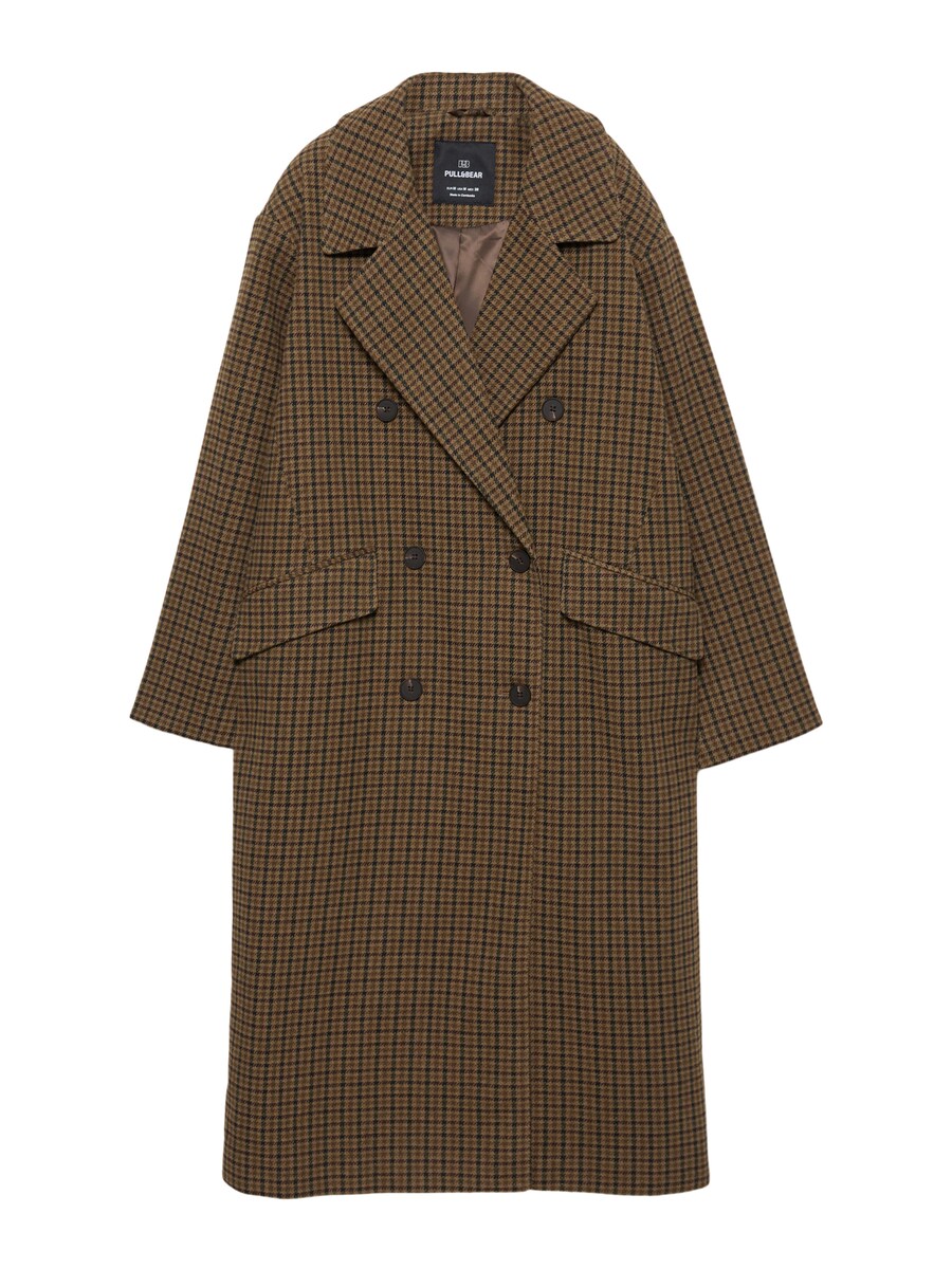 

Пальто межсезонное Pull&Bear, коричневый/светло-коричневый