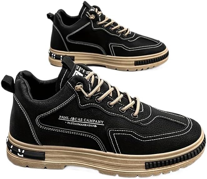 

Мужские повседневные спортивные кроссовки Hhhchpm с шнуровкой, противоскользящие и износостойкие, дышащие, низкие, черный