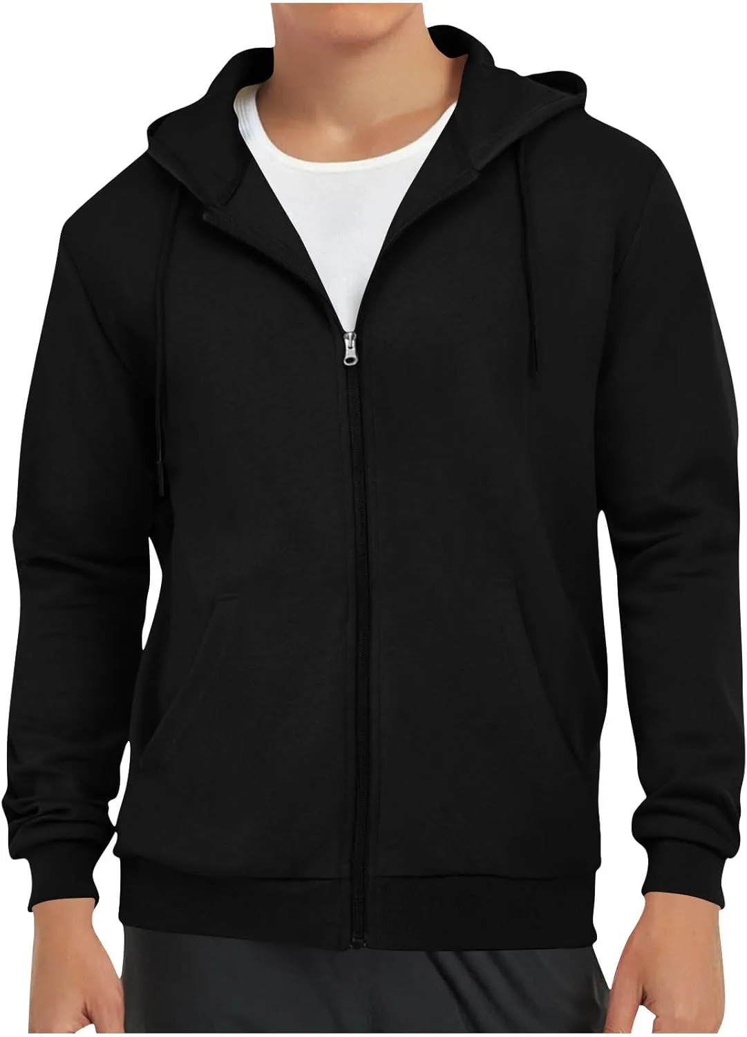 

Мужская толстовка с молнией Classic Sweatshirts, утепленная из хлопкового флиса