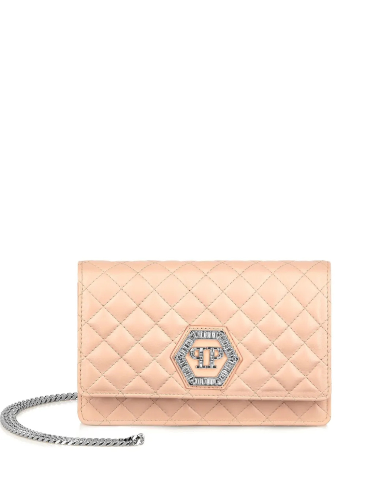

Стеганая мини-сумка Philipp Plein, розовый