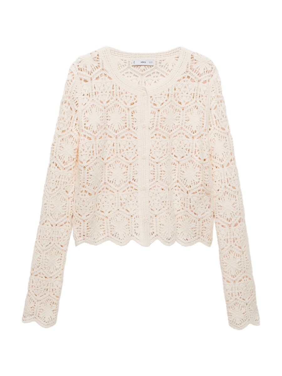 

Вязаный кардиган MANGO Garden, Cream